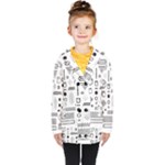 Pattern Hipster Abstract Form Geometric Line Variety Shapes Polkadots Fashion Style Seamless Kids  Double Breasted Button Coat