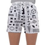 Pattern Hipster Abstract Form Geometric Line Variety Shapes Polkadots Fashion Style Seamless Sleepwear Shorts