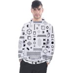 Pattern Hipster Abstract Form Geometric Line Variety Shapes Polkadots Fashion Style Seamless Men s Pullover Hoodie