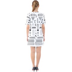 Sixties Short Sleeve Mini Dress 