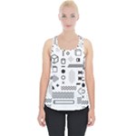 Pattern Hipster Abstract Form Geometric Line Variety Shapes Polkadots Fashion Style Seamless Piece Up Tank Top
