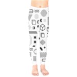 Pattern Hipster Abstract Form Geometric Line Variety Shapes Polkadots Fashion Style Seamless Kids  Leggings