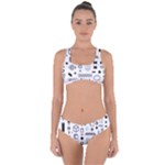 Pattern Hipster Abstract Form Geometric Line Variety Shapes Polkadots Fashion Style Seamless Criss Cross Bikini Set