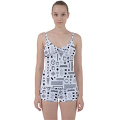 Tie Front Two Piece Tankini 