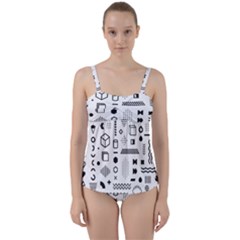 Twist Front Tankini Set 