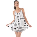 Pattern Hipster Abstract Form Geometric Line Variety Shapes Polkadots Fashion Style Seamless Love the Sun Cover Up