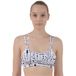 Pattern Hipster Abstract Form Geometric Line Variety Shapes Polkadots Fashion Style Seamless Line Them Up Sports Bra
