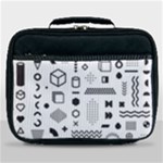 Pattern Hipster Abstract Form Geometric Line Variety Shapes Polkadots Fashion Style Seamless Lunch Bag