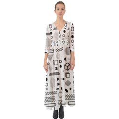 Button Up Boho Maxi Dress 