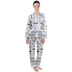 Women s Long Sleeve Satin Pajamas Set 