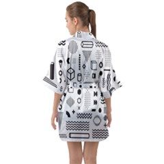 Half Sleeve Satin Kimono  
