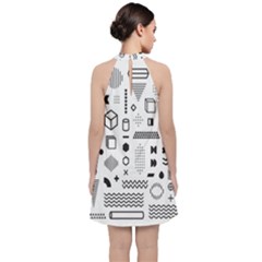 Velvet Halter Neckline Dress  