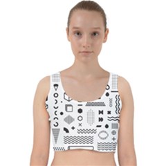 Velvet Racer Back Crop Top 