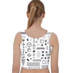 Velvet Racer Back Crop Top 