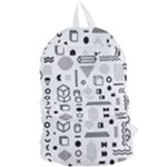 Pattern Hipster Abstract Form Geometric Line Variety Shapes Polkadots Fashion Style Seamless Foldable Lightweight Backpack