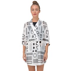 Half Sleeve Chiffon Kimono 