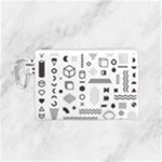 Pattern Hipster Abstract Form Geometric Line Variety Shapes Polkadots Fashion Style Seamless Canvas Cosmetic Bag (Small)