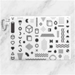 Pattern Hipster Abstract Form Geometric Line Variety Shapes Polkadots Fashion Style Seamless Canvas Cosmetic Bag (XL)
