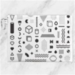 Pattern Hipster Abstract Form Geometric Line Variety Shapes Polkadots Fashion Style Seamless Canvas Cosmetic Bag (XXL)