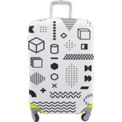 Pattern Hipster Abstract Form Geometric Line Variety Shapes Polkadots Fashion Style Seamless Luggage Cover (Large) from ArtsNow.com