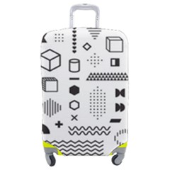 Pattern Hipster Abstract Form Geometric Line Variety Shapes Polkadots Fashion Style Seamless Luggage Cover (Medium) from ArtsNow.com