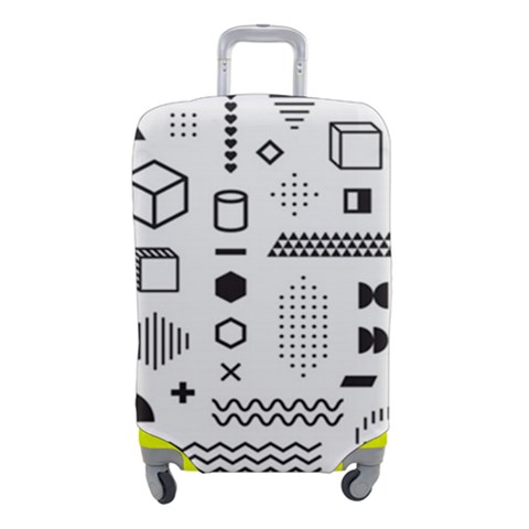 Pattern Hipster Abstract Form Geometric Line Variety Shapes Polkadots Fashion Style Seamless Luggage Cover (Small) from ArtsNow.com