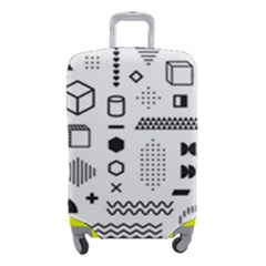 Pattern Hipster Abstract Form Geometric Line Variety Shapes Polkadots Fashion Style Seamless Luggage Cover (Small) from ArtsNow.com