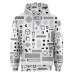 Pattern Hipster Abstract Form Geometric Line Variety Shapes Polkadots Fashion Style Seamless Men s Overhead Hoodie