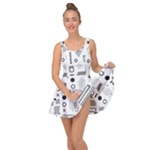 Pattern Hipster Abstract Form Geometric Line Variety Shapes Polkadots Fashion Style Seamless Inside Out Casual Dress