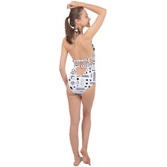 Halter Front Plunge Swimsuit 