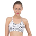 Pattern Hipster Abstract Form Geometric Line Variety Shapes Polkadots Fashion Style Seamless Basic Training Sports Bra