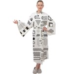 Pattern Hipster Abstract Form Geometric Line Variety Shapes Polkadots Fashion Style Seamless Maxi Velvet Kimono