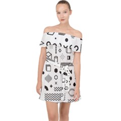 Off Shoulder Chiffon Dress 