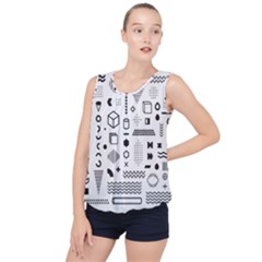 Bubble Hem Chiffon Tank Top 