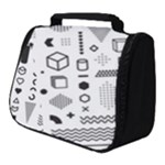Pattern Hipster Abstract Form Geometric Line Variety Shapes Polkadots Fashion Style Seamless Full Print Travel Pouch (Small)