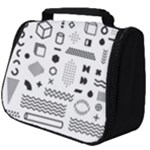 Pattern Hipster Abstract Form Geometric Line Variety Shapes Polkadots Fashion Style Seamless Full Print Travel Pouch (Big)