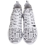 Pattern Hipster Abstract Form Geometric Line Variety Shapes Polkadots Fashion Style Seamless Men s Lightweight High Top Sneakers