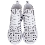 Pattern Hipster Abstract Form Geometric Line Variety Shapes Polkadots Fashion Style Seamless Women s Lightweight High Top Sneakers