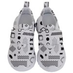Pattern Hipster Abstract Form Geometric Line Variety Shapes Polkadots Fashion Style Seamless Kids  Velcro No Lace Shoes