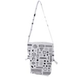 Pattern Hipster Abstract Form Geometric Line Variety Shapes Polkadots Fashion Style Seamless Folding Shoulder Bag
