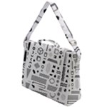 Pattern Hipster Abstract Form Geometric Line Variety Shapes Polkadots Fashion Style Seamless Box Up Messenger Bag