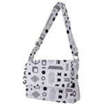 Pattern Hipster Abstract Form Geometric Line Variety Shapes Polkadots Fashion Style Seamless Full Print Messenger Bag (S)
