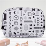 Pattern Hipster Abstract Form Geometric Line Variety Shapes Polkadots Fashion Style Seamless Make Up Pouch (Small)