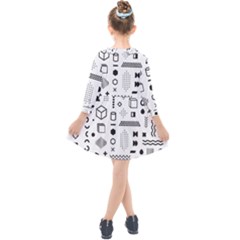 Kids  Quarter Sleeve Shirt Dress 