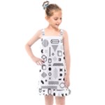 Pattern Hipster Abstract Form Geometric Line Variety Shapes Polkadots Fashion Style Seamless Kids  Overall Dress