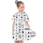 Pattern Hipster Abstract Form Geometric Line Variety Shapes Polkadots Fashion Style Seamless Kids  Sailor Dress