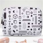 Pattern Hipster Abstract Form Geometric Line Variety Shapes Polkadots Fashion Style Seamless Make Up Pouch (Medium)
