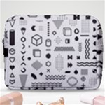 Pattern Hipster Abstract Form Geometric Line Variety Shapes Polkadots Fashion Style Seamless Make Up Pouch (Large)