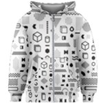 Pattern Hipster Abstract Form Geometric Line Variety Shapes Polkadots Fashion Style Seamless Kids  Zipper Hoodie Without Drawstring