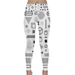 Pattern Hipster Abstract Form Geometric Line Variety Shapes Polkadots Fashion Style Seamless Lightweight Velour Classic Yoga Leggings